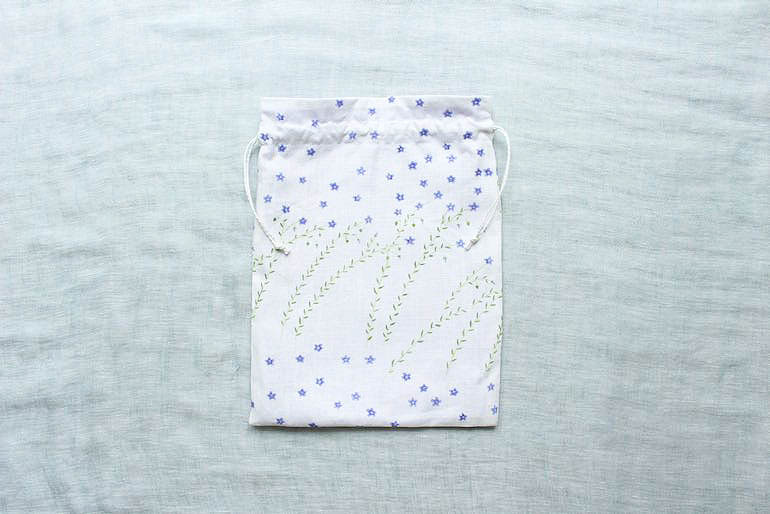 リネンプリンフラックス畑<br />巾着セット